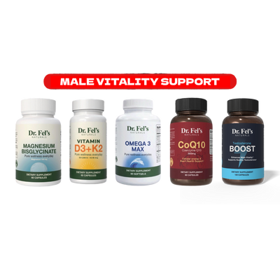 Vitamin D3 + K2 & Magnesium Bisglycinate & Omega 3 Max & CoQ10 & Testosterone Booster
