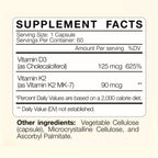 Vitamin D3 (5000 IU) + K2 (MK-7 90mcg)