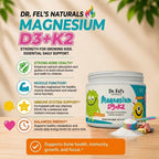 Magnesium & Vitamin D3 + K2 (For Growing Kids)