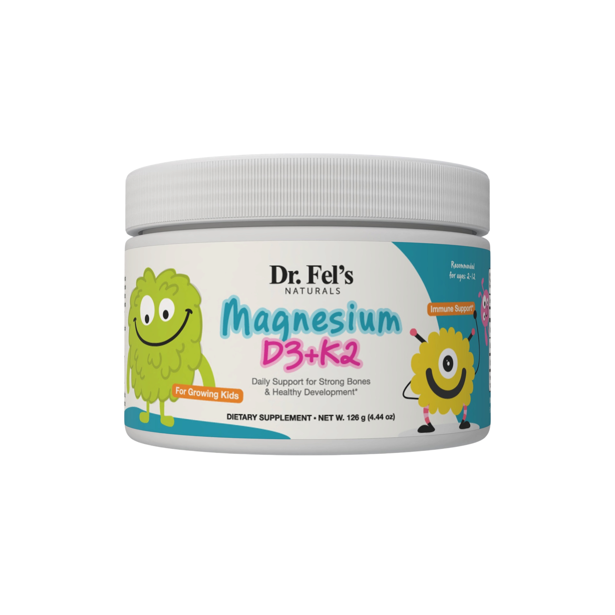 Magnesium & Vitamin D3 + K2 (For Growing Kids)