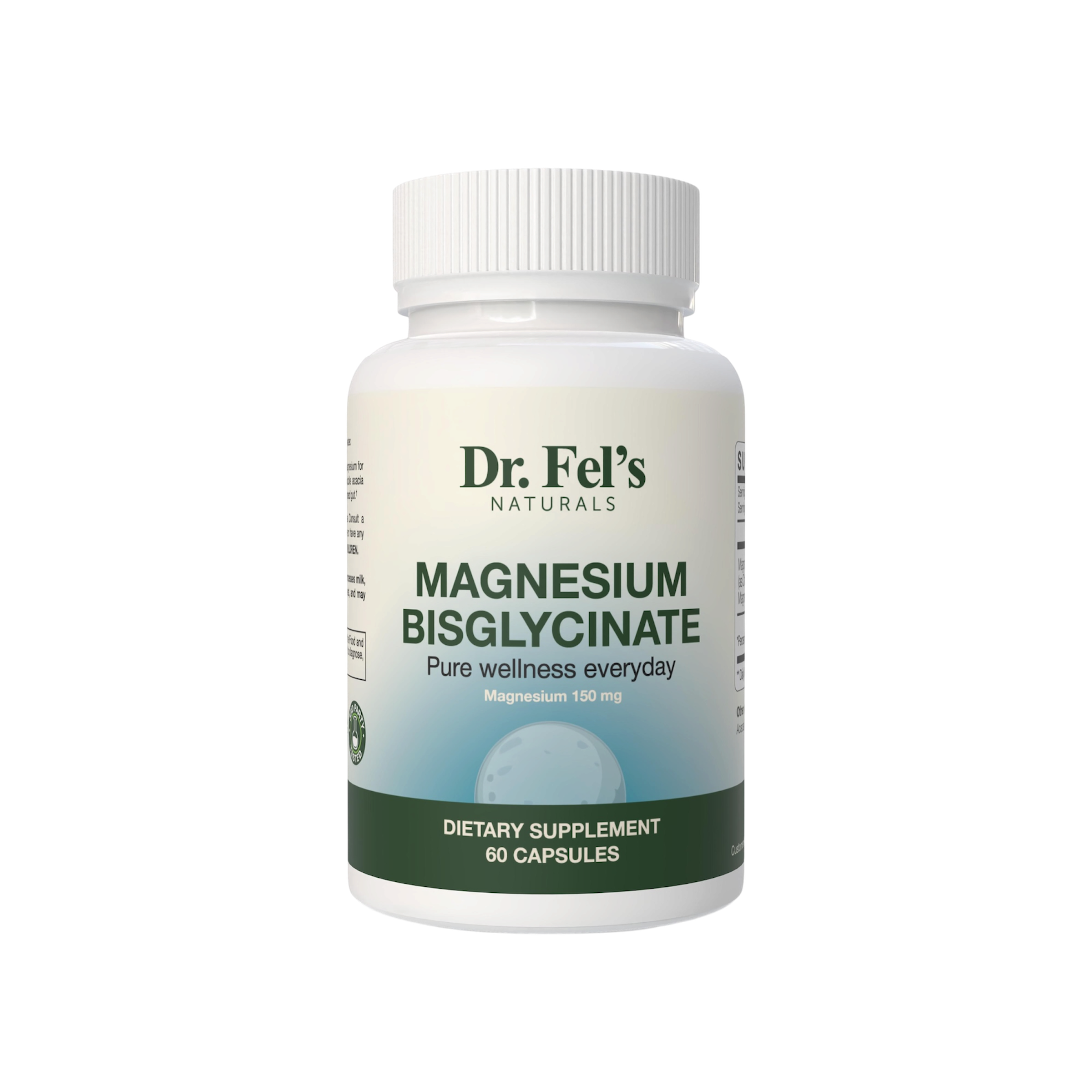 Magnesium Bisglycinate (150 mg, Chelated) + Acacia fibre (175 mg)