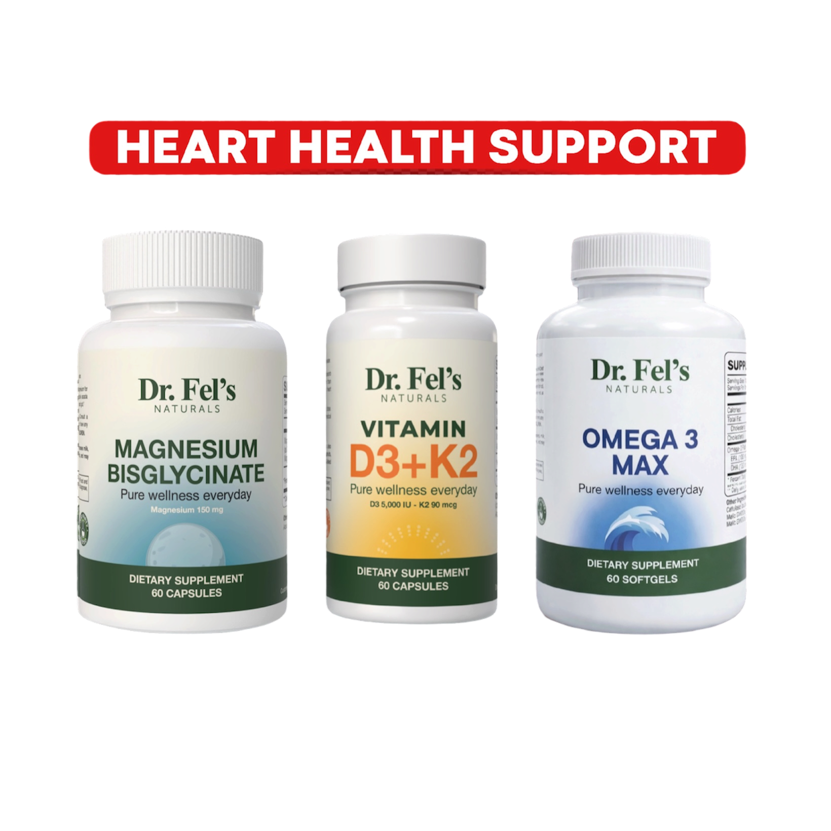 Vitamin D3 + K2 & Magnesium Bisglycinate & Omega 3 Max
