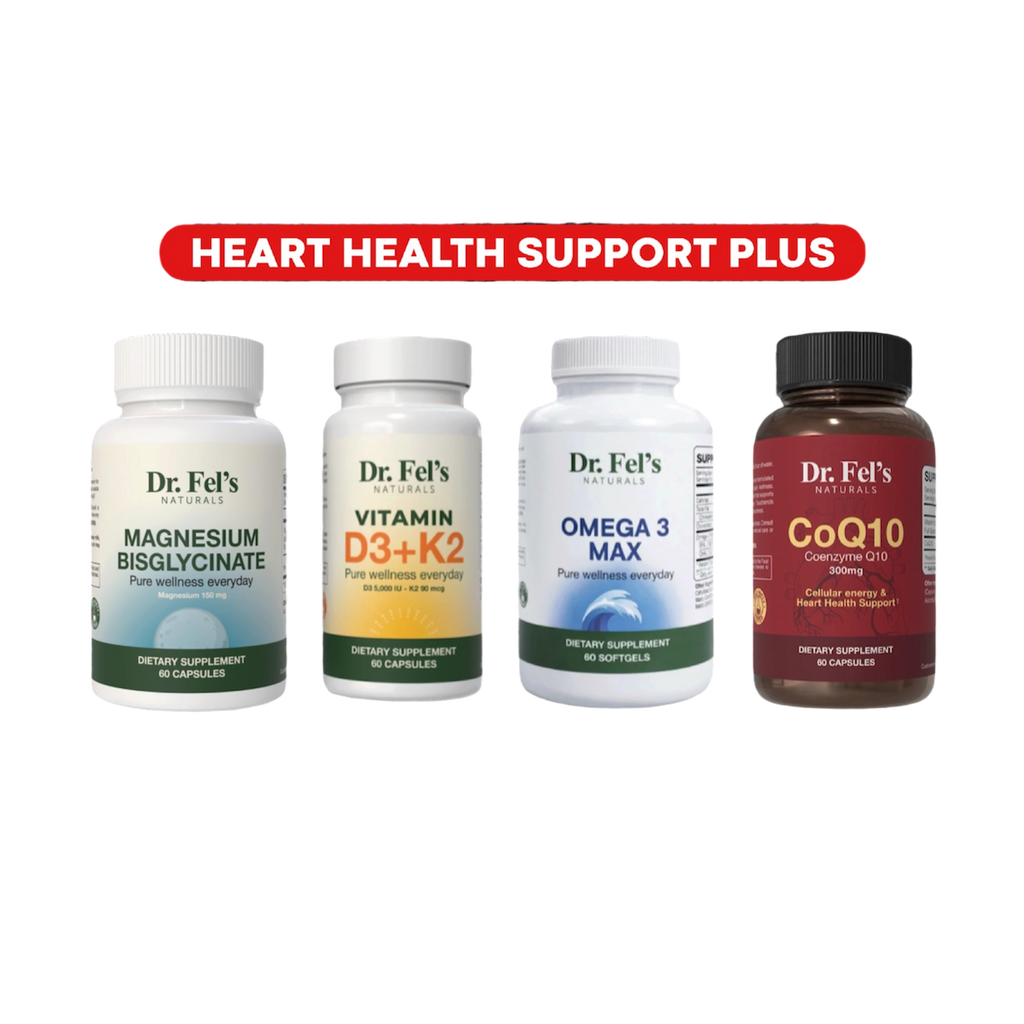 Magnesium Bisglycinate + Vitamin D3+K2 + Omega 3 Max + CoQ10