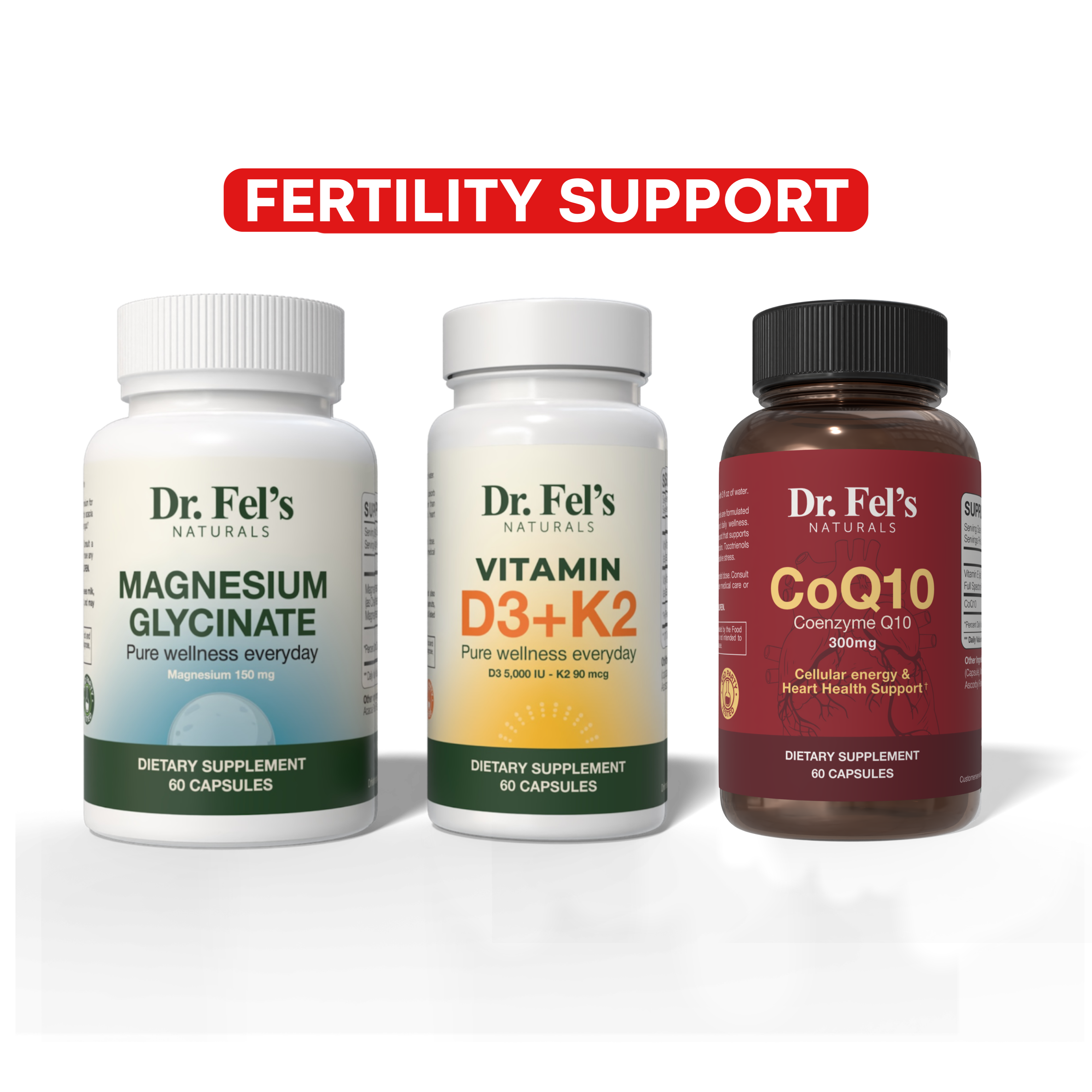 Vitamin D3 + K2 & Magnesium Glycenate & CoQ10