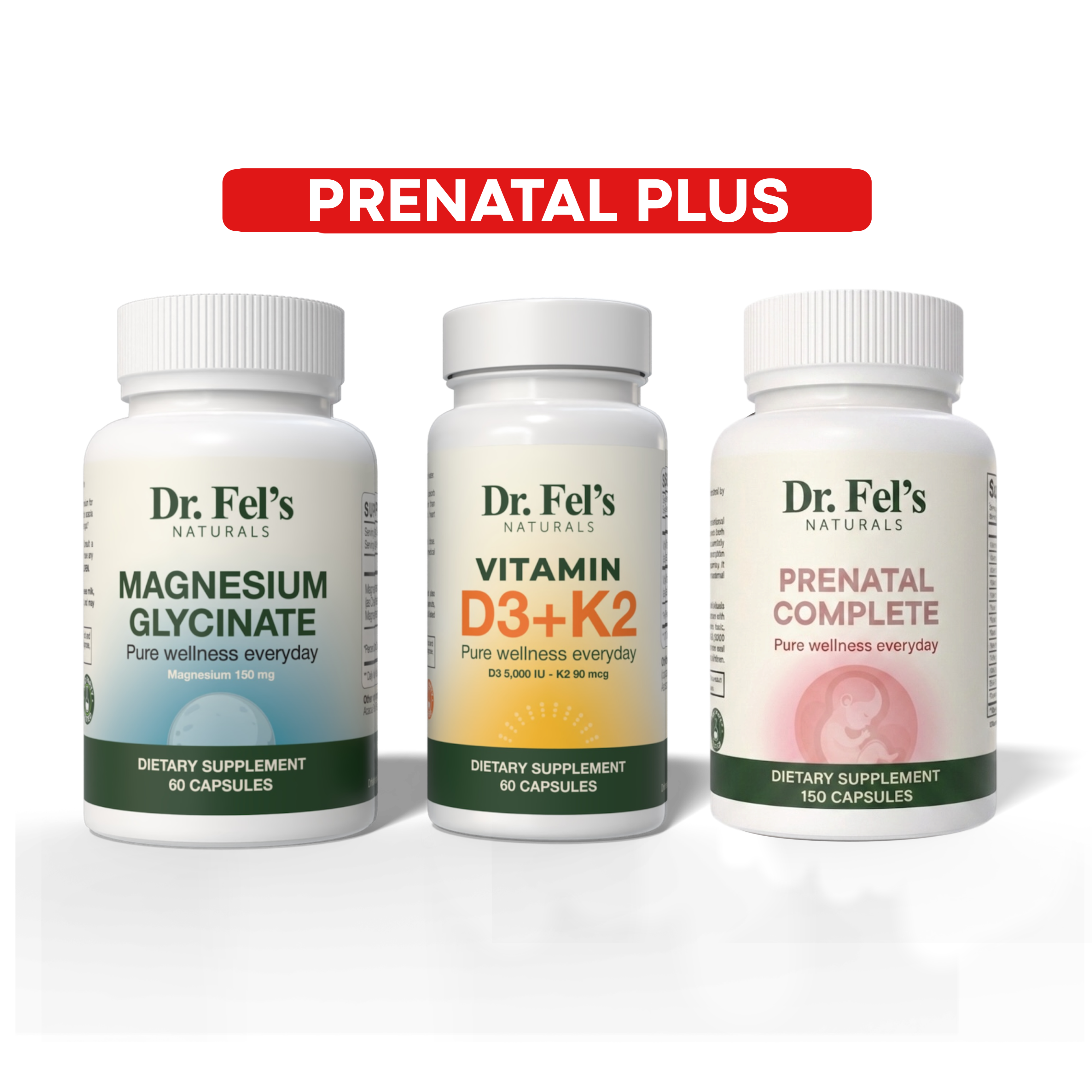 Vitamin D3 + K2 & Magnesium Glycinate & Prenatal Complete