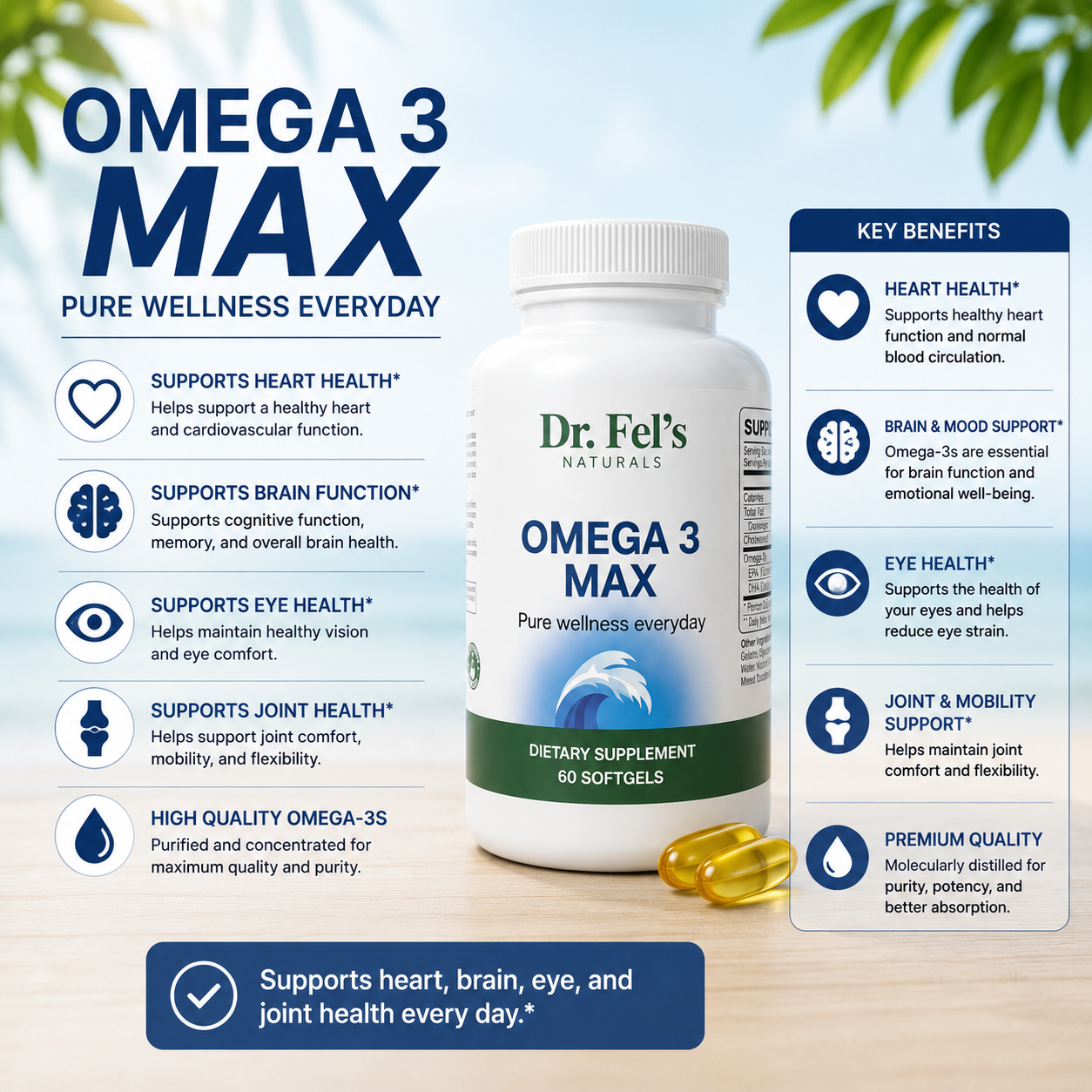 Vitamin D3 + K2 & Magnesium Bisglycinate & Omega 3 Max