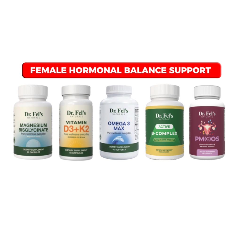 Magnesium Bisglycinate Vitamin D3K2 & Omega 3 & B Complex & PM(c)OS