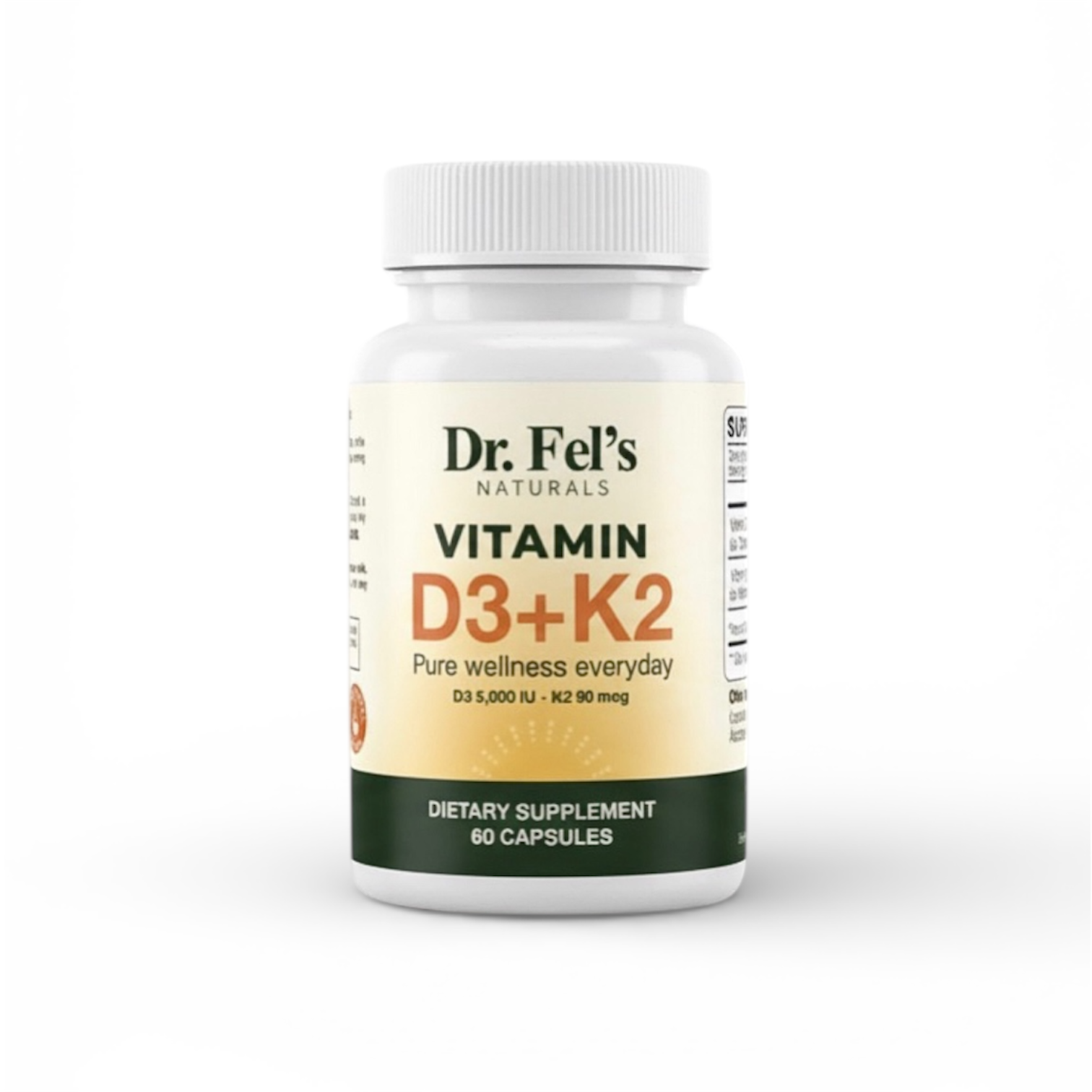 Vitamin D3 (5000 IU) +K2 (MK-7 90mcg)