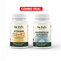 Combo Deal - Vitamin D3 (5000 IU) + K2 (MK-7 90 mcg) & Magnesium Glycenate (150mg, Chelated) + Acacia fibre (175mg)