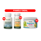 Vitamin D3 + K2 (x2) & Magnesium Bisglycinate (x2) & D3 + Magnesium for Kids (x1)
