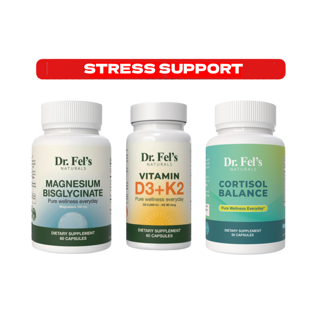 Magnesium Bisglycinate & Vitamin D3 + K2 & Cortisol Balance
