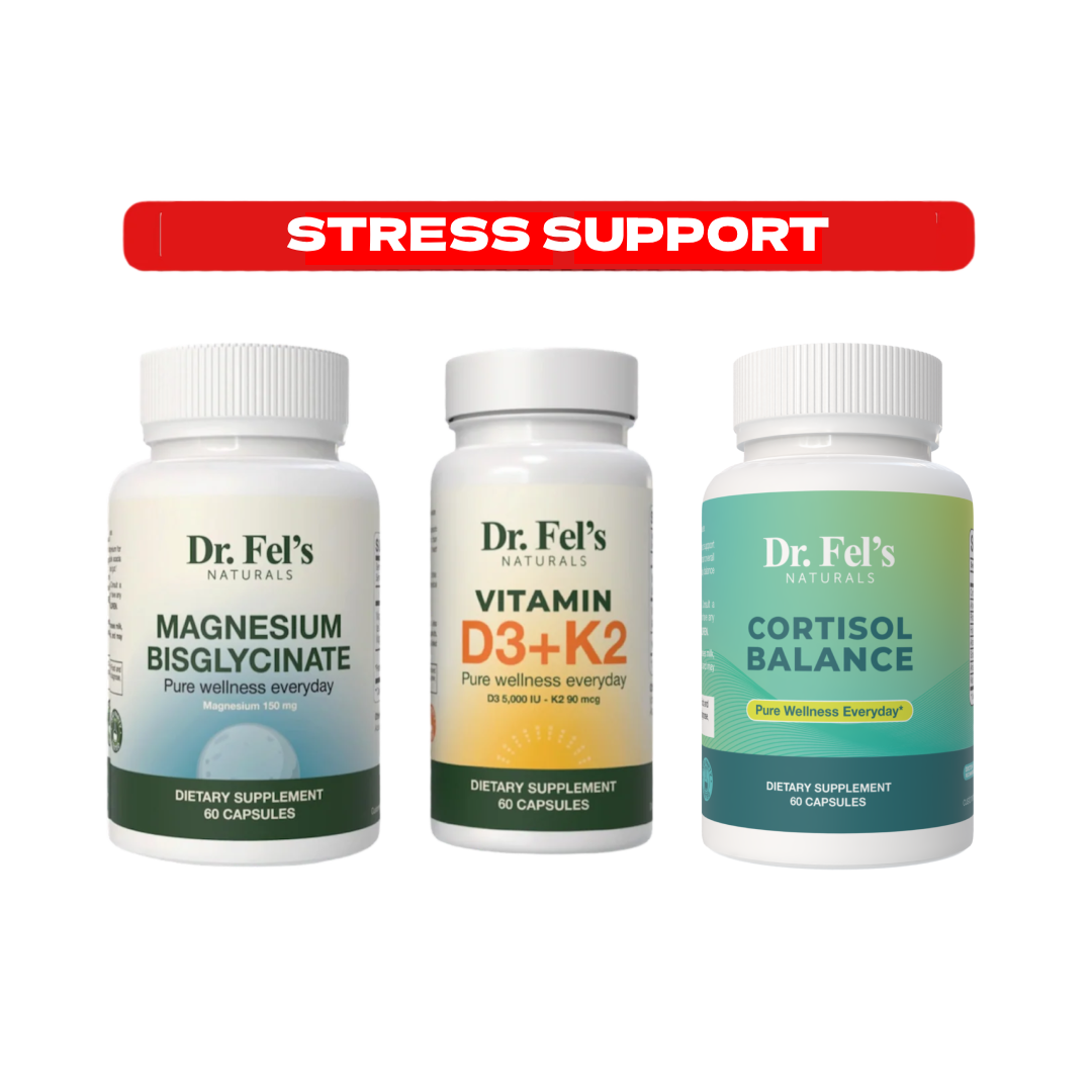 Magnesium Bisglycinate & Vitamin D3 + K2 & Cortisol Balance