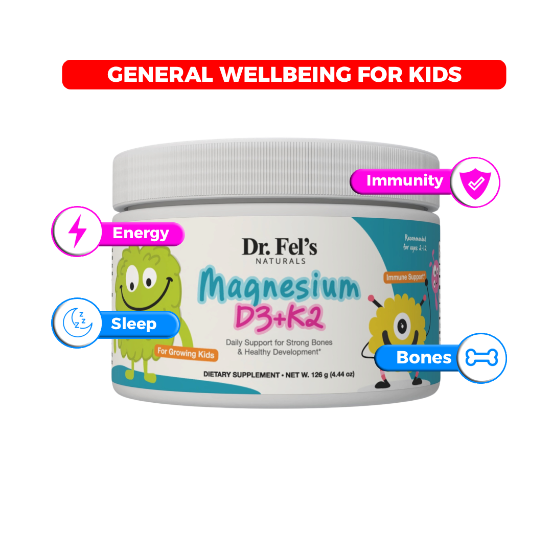 Magnesium & Vitamin D3K2 (For Growing Kids)