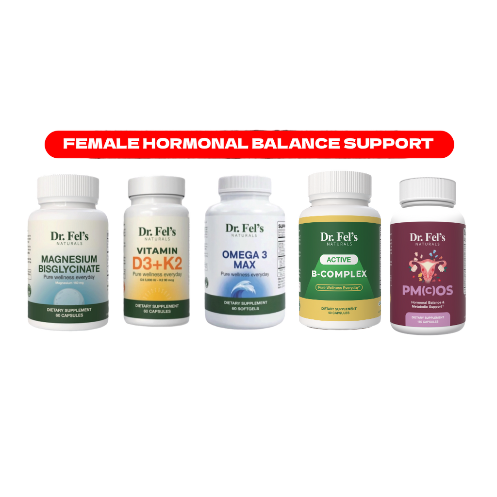 Vitamin D3 + K2 & Magnesium Bisglycinate & Omega 3 Max & B Complex & PMcOS