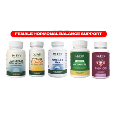 Vitamin D3 + K2 & Magnesium Bisglycinate & Omega 3 Max & B Complex & PMcOS
