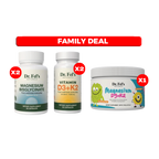 Vitamin D3K2 (x2) & Magnesium Bisglycinate (x2) & D3 + Magnesium for Kids (x1)