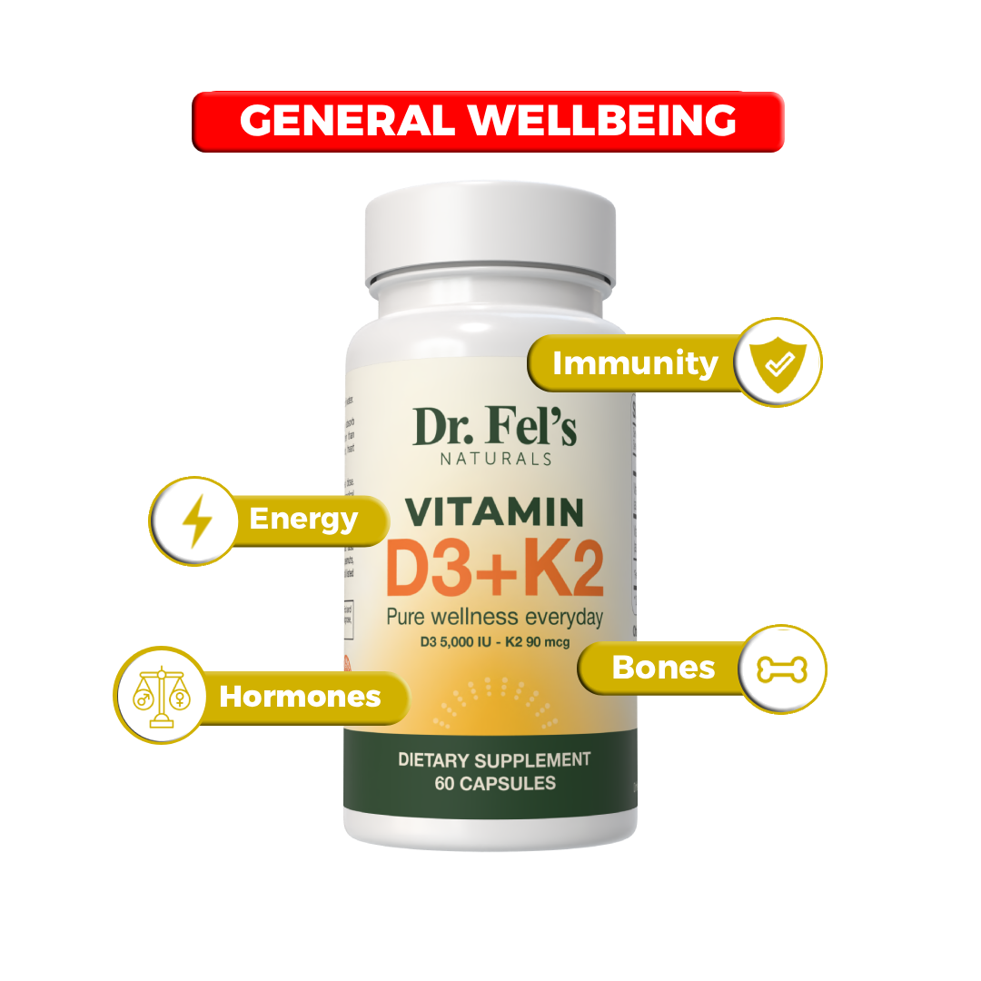 Vitamin D3 (5000 IU) + K2 (MK-7 90mcg)