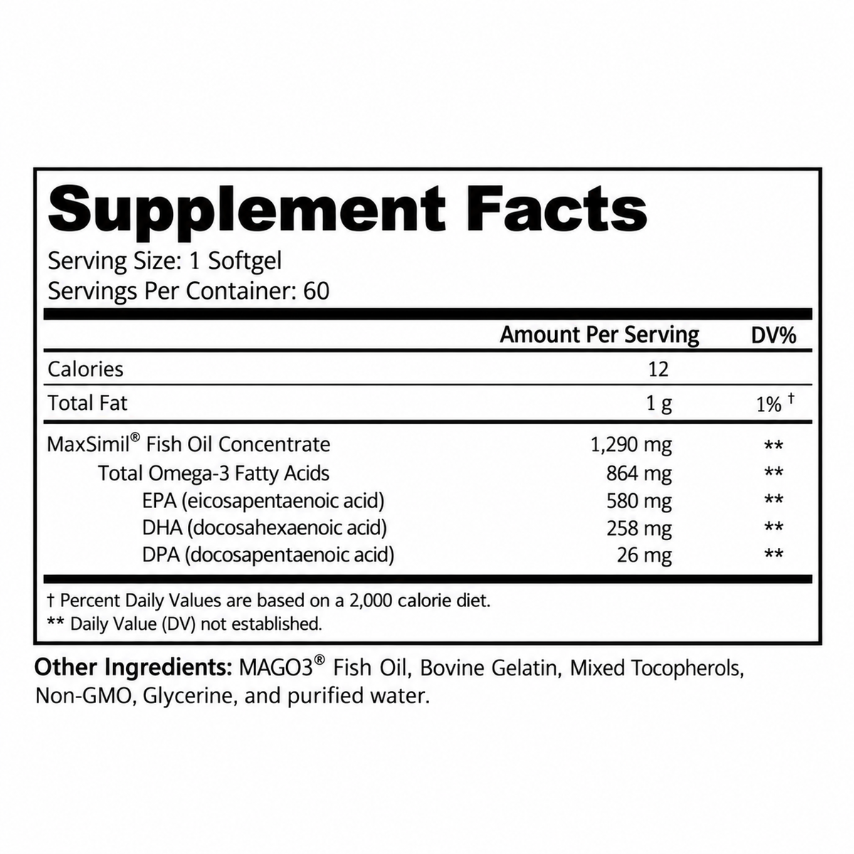 Omega 3 Max Standard